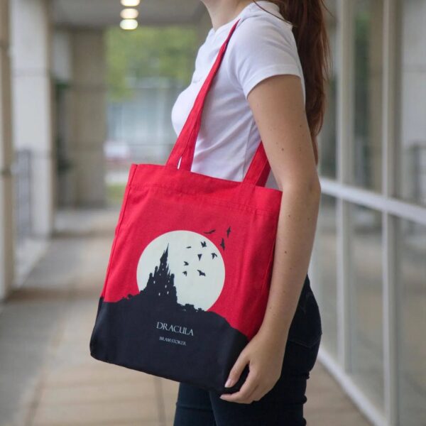 Dracula Moon Book Tote College Bag