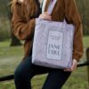 Jane Eyre Purple Book Tote Bag