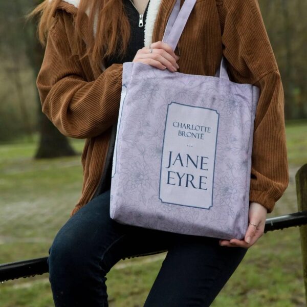 Jane Eyre Purple Book Tote Bag