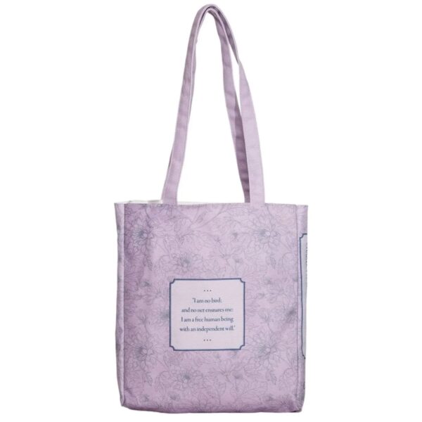 Jane Eyre Purple Book Tote Bag