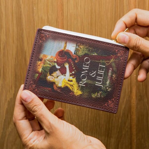 Romeo And Juliet Kiss Brown Book Coin Purse Wallet