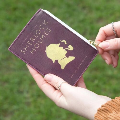 Sherlock Holmes Silhouette Book Coin Purse Card Wallet
